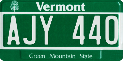 VT license plate AJY440