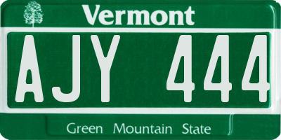 VT license plate AJY444