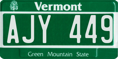 VT license plate AJY449