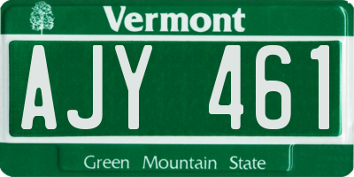 VT license plate AJY461