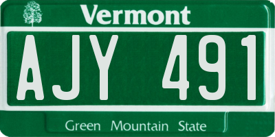 VT license plate AJY491
