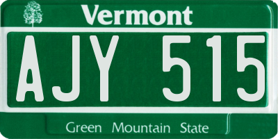 VT license plate AJY515