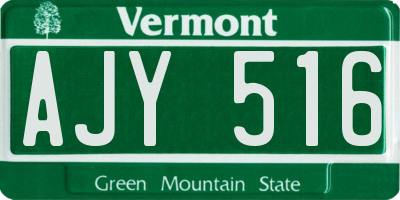 VT license plate AJY516