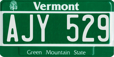 VT license plate AJY529