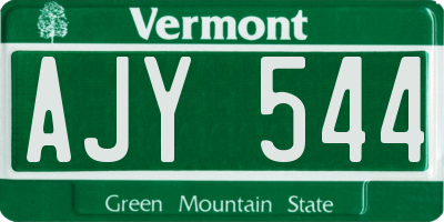 VT license plate AJY544