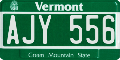 VT license plate AJY556