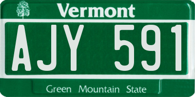 VT license plate AJY591