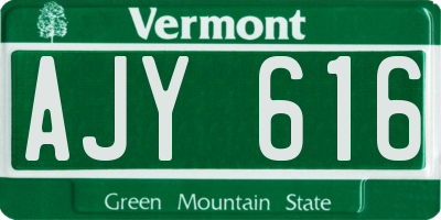 VT license plate AJY616