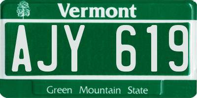 VT license plate AJY619