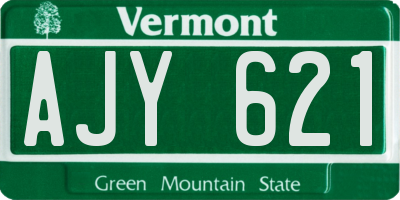 VT license plate AJY621