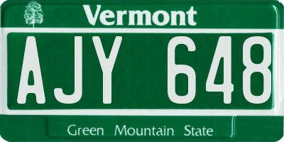 VT license plate AJY648