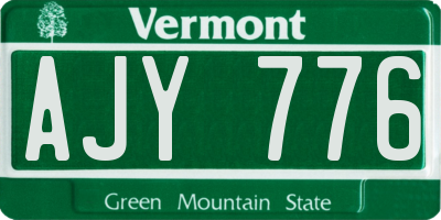 VT license plate AJY776