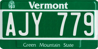 VT license plate AJY779