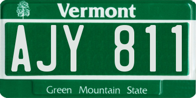 VT license plate AJY811