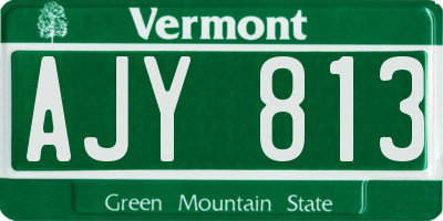 VT license plate AJY813