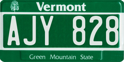 VT license plate AJY828