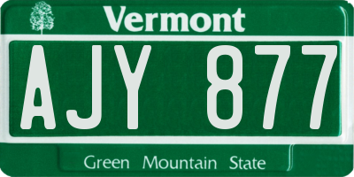 VT license plate AJY877