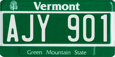 VT license plate AJY901