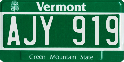 VT license plate AJY919