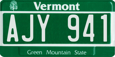 VT license plate AJY941