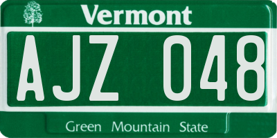 VT license plate AJZ048