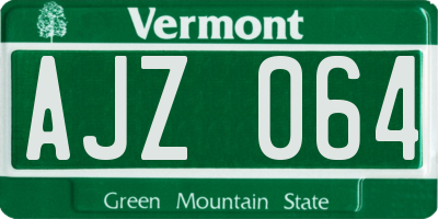VT license plate AJZ064