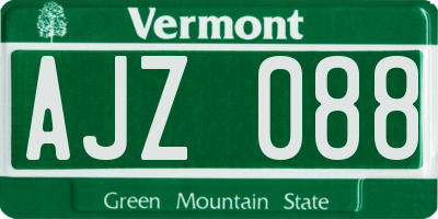 VT license plate AJZ088