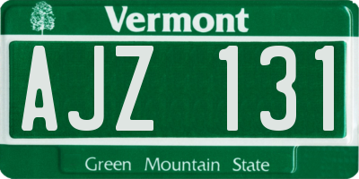 VT license plate AJZ131