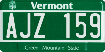 VT license plate AJZ159