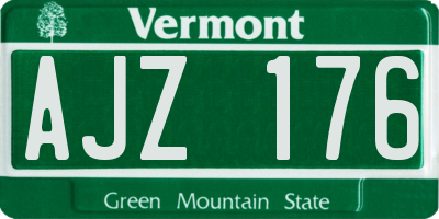 VT license plate AJZ176