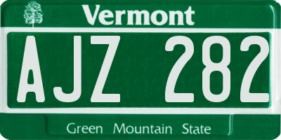 VT license plate AJZ282