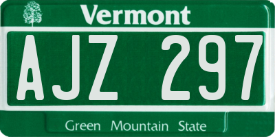 VT license plate AJZ297