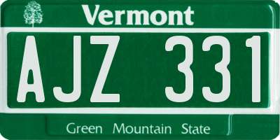 VT license plate AJZ331