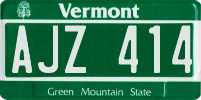 VT license plate AJZ414