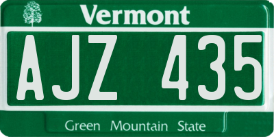 VT license plate AJZ435