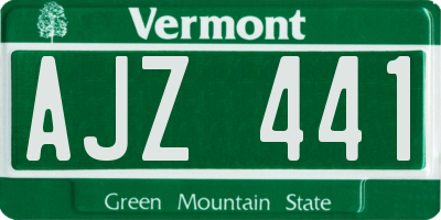VT license plate AJZ441
