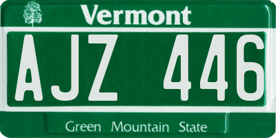 VT license plate AJZ446