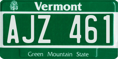 VT license plate AJZ461