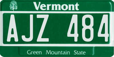 VT license plate AJZ484