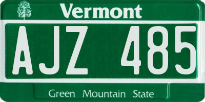 VT license plate AJZ485