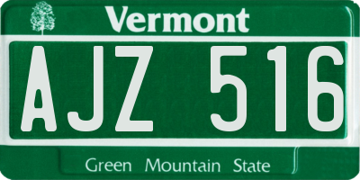 VT license plate AJZ516