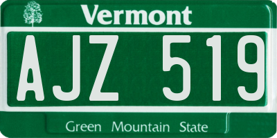 VT license plate AJZ519