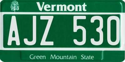 VT license plate AJZ530