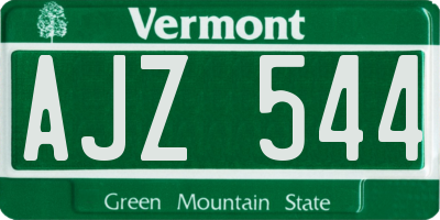VT license plate AJZ544