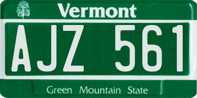 VT license plate AJZ561