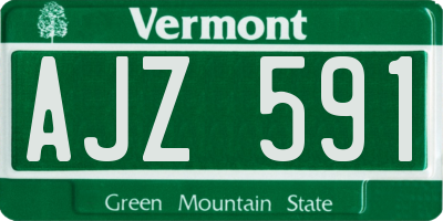 VT license plate AJZ591