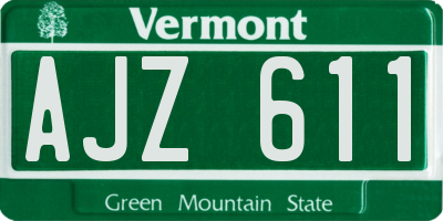 VT license plate AJZ611