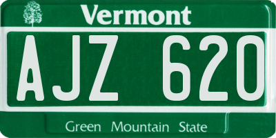 VT license plate AJZ620