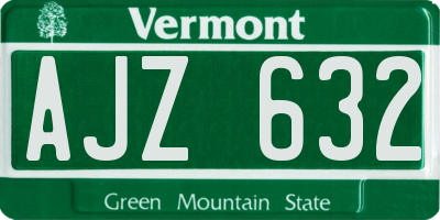 VT license plate AJZ632