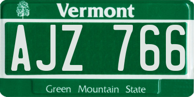 VT license plate AJZ766